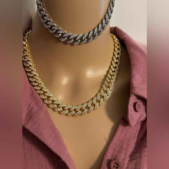 NIB-18.5” Stainless Steel Cuban Link Chain (Silver Sold Out) - Picture 1 of 13